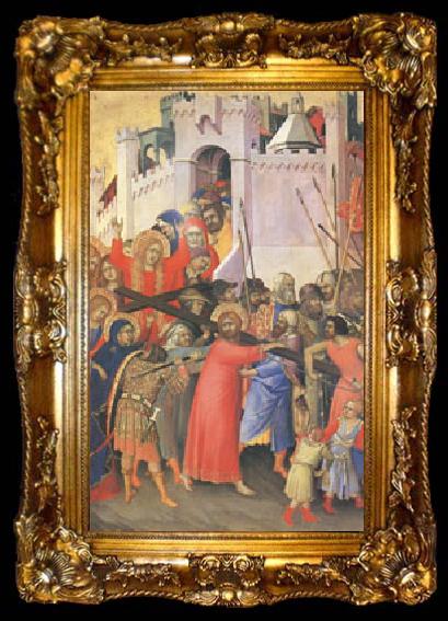 framed  Simone Martini The Carrying of the Cross (mk05), ta009-2